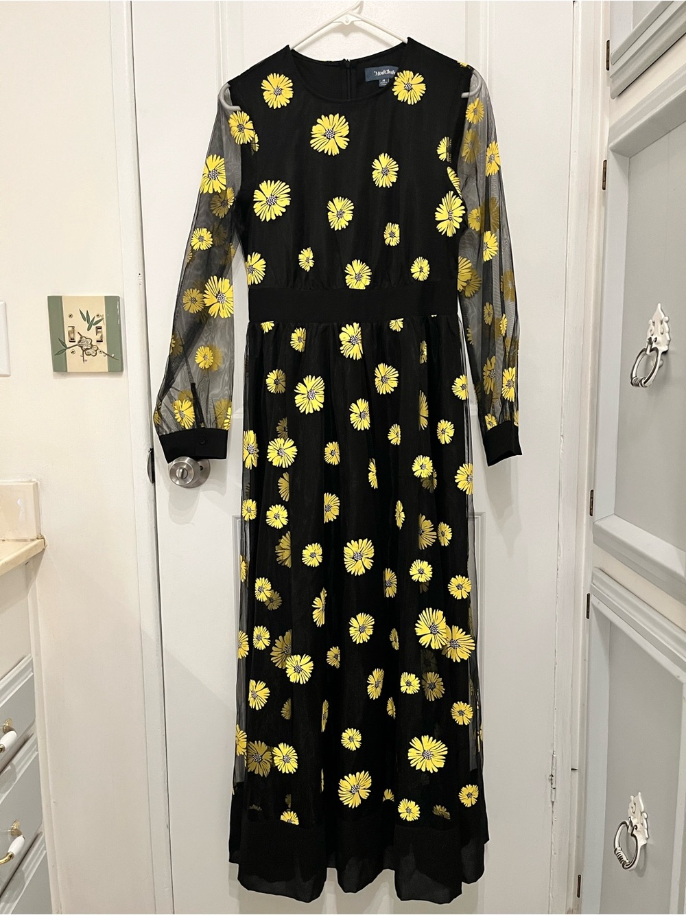 Sunflower Print Maxi Dress